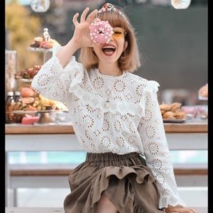 Eyelet blouse